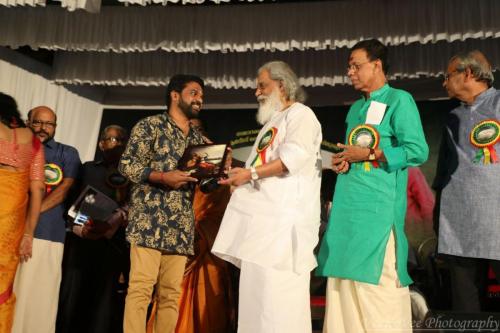 Receiving prize from legendary singer Dr. KJ Yesudas